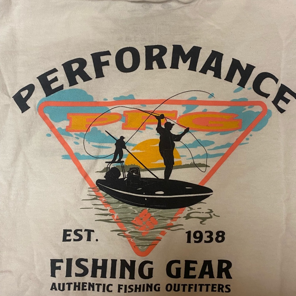 Men’s Columbia fishing long sleeve tee size large